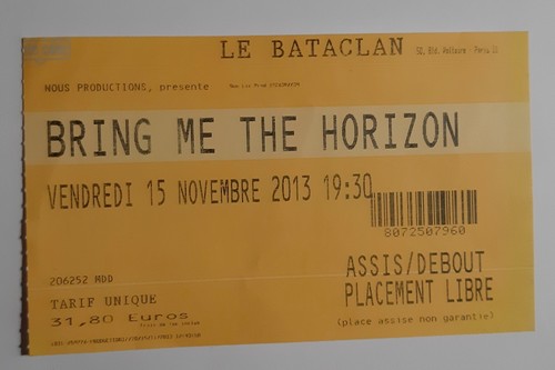 Ticket billet used - ticket, place