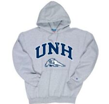 Pull Vintage Champion À Capuche Y2K Logo UNH USA Jogger Gris Taille S Homme