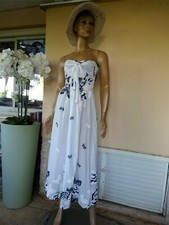 ROBE LONGUE BLANCHE IMPRIME