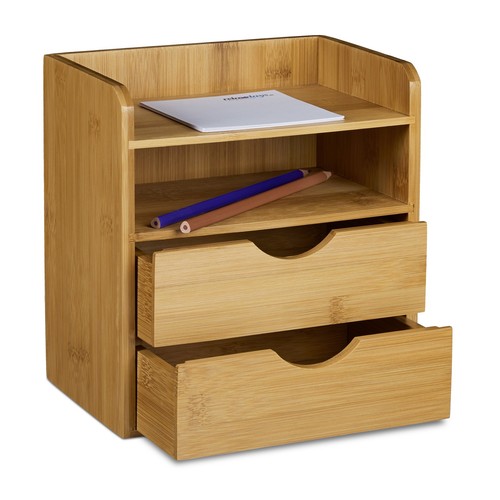 Organiseur bureau bambou - organiseur, de