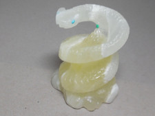 ZUNI FETISH F-4830 TRANSLUCENT PICTURE JASPER RATTLESNAKE BY LANCE CHEAMA