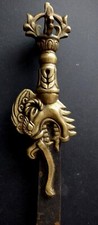 Ancien  Népal TIbet bronze doré Old chinese phurba tibetan vajra