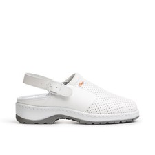 Sabot en cuir blanc taille 46