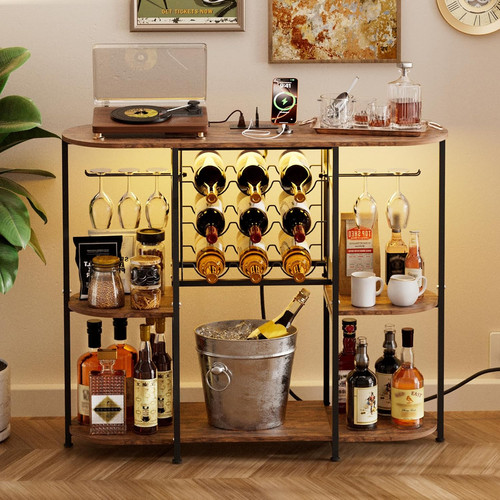 Wine bar cabinet - cabinet, led