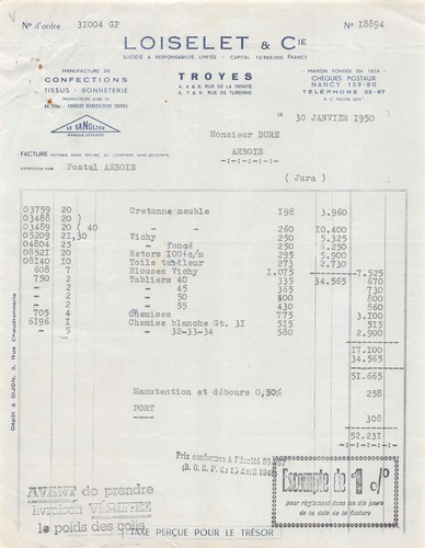 1950 manufacture - manufacture, de