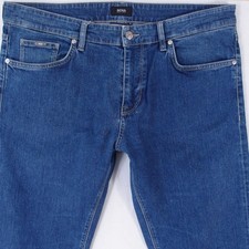 Hommes HUGO BOSS MAINE Regular Straight Élasthanne Bleu Jeans W36 L34