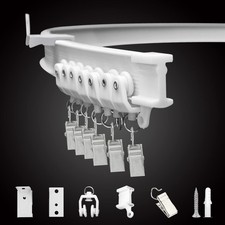 Rail de rideau de plafond flexible pliable support mural de plafond système d...