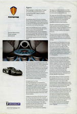 Koenigsegg Agera 2010 Geneva Motor Show Press Release In English