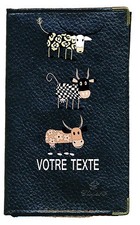 Etui carte grise noir en cuir