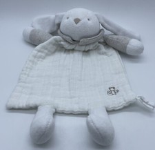 Pamplemousse Peluches Rabbit Lovey White Beige Plush Baby Security Toy EUC 