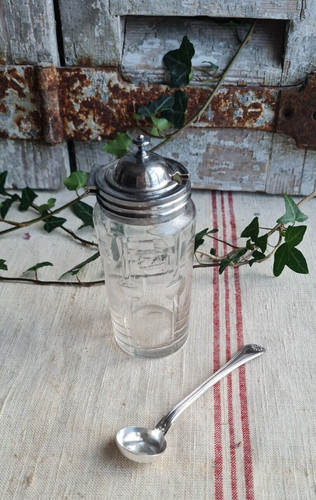Ancien pot moutarde verre - pot,
