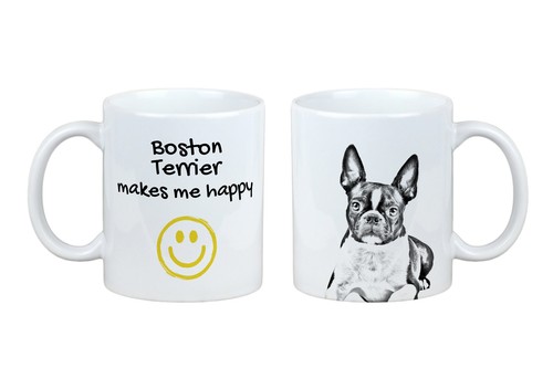 Tasse boston terrier avec - tasse,