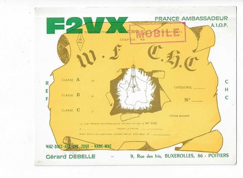 Carte qsl radio amateur - carte,