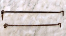 2 CROCHET DE PORTE FER FORGER