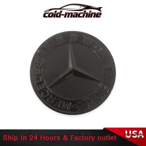 Black hood emblem - black,