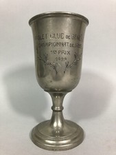 Coupe du PIOLET CLUB DE GENÈVE 1er prix CHAMPIONNAT DE JASS 1929 Orfèvre Anglais