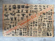 Antique VALENTINE 1925 Woodworking Machine and Tool Presentation Poster