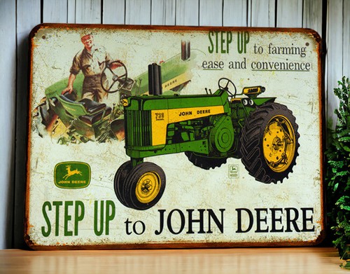 Plaque métal tracteur john - plaque,