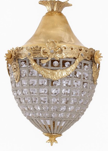 Lustre plafonnier cristal - plafonnier,