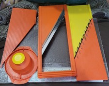 Borner V-Slicer Original Miracle Chef Deluxe Boerner Mandoline Orange Retro 70's