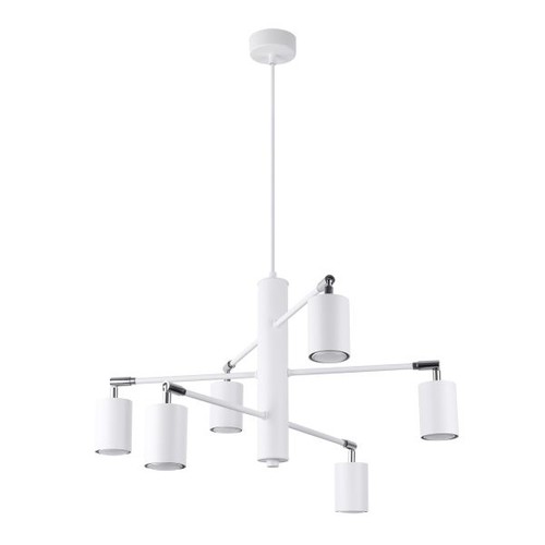 Suspension acier blanc gu10 - suspension, 6