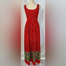 VINTAGE 70s LANZ of SALZBURG handmade boho cotton maxi DRESS