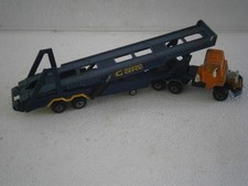 JOUET ANCIEN CAMION SCANIA Semi Remorque Porte Auto MAJORETTE 1/60 A RESTAURER