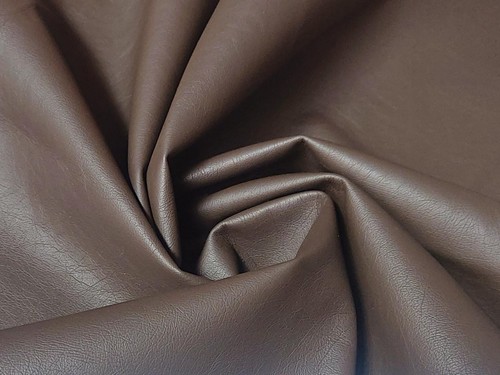Tissu similicuir marron - tissu, en