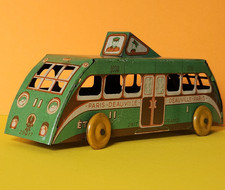 ANTIQUE BAZAAR TOY - PENNY TOYS TOLE - BUGATTI RAILROAD N°2917 - FRANCE 1930