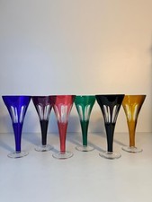 6 verres Couleur en cristal