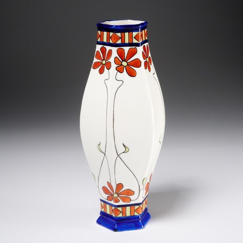 Hexagonal hand painted - painted, ceramic