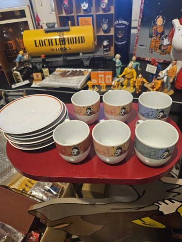 Lot tasses 6 soucoupes - lot,