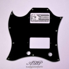 Pickguard Noir FullFace 3ply Gaucher pour Gibson SG