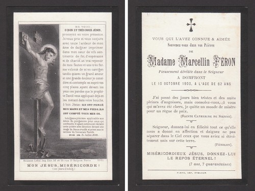 Image pieuse mortuaire m - pieuse,