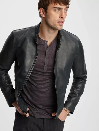 Veste cuir noir pour - en,
