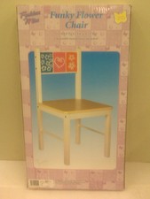 NEW - FASHION MISS - FUNKY FLOWER CHAIR - CHILD'S WOODEN CHAIR - 23" HIGH