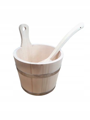 Seau sauna bois louche - 5l,