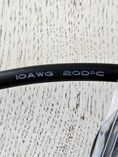 Câble silicone noir 10 AWG 1m fil électrique cuivre souple 200°C batterie moteur