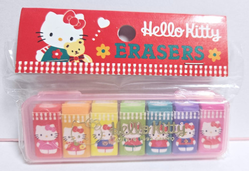 Gomme hello kitty - avec, étui