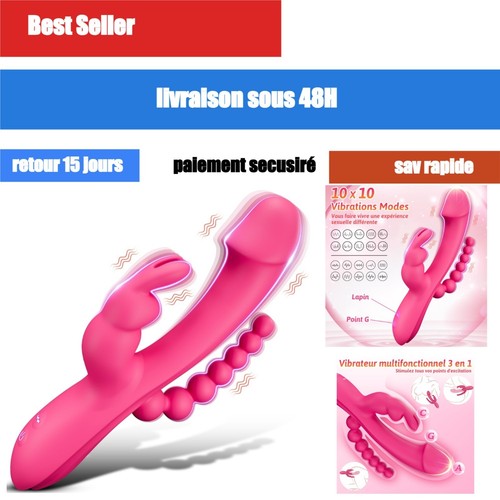 Vibromasseur lapin 1 - lapin, 3-en-1
