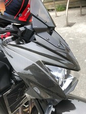 FLANCS DE PHARE TETE DE FOURCHE KAWASAKI Z800 Z800E 100% CARBONE BRILLANT