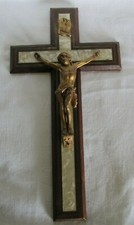 Ancien grand crucifix bois et