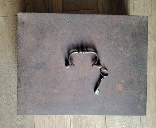 Ancien grand coffre fort - ancien, en