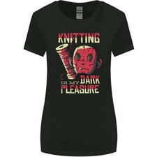 Le Tricot Est Mon Plaisir Sombre T-Shirt À Coupe Large Pour Femmes