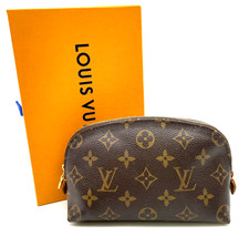 Auth LOUIS VUITTON Monogram Pochette Cosmetic PM M47515 Pouch W/Box NS100104