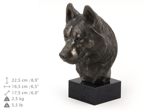 Siberian husky statue - siberian, marmor