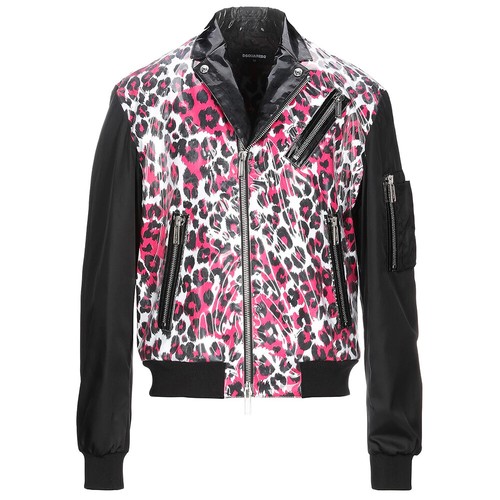 Dsquared2 biker jacket leopard - dsquared2,