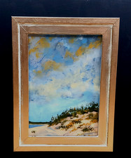 petit paysage huile "AU LOIN