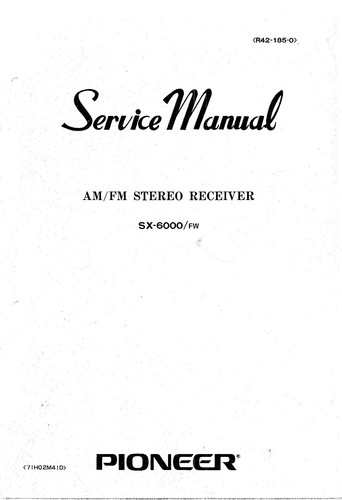 Service manuel instructions - service, d'instructions