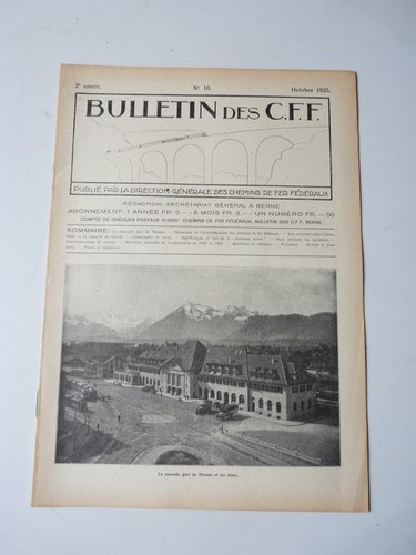 Bulletin des cff octobre - bulletin, n°10